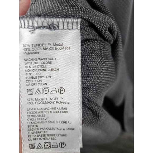 Tommy Bahama Island Zone Men's Short Sleeve Polo Gray size Large Coolmax - Picture 6 of 7